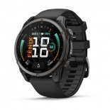 fenix 9 47mm AMOLED karbonsz�rke DLC Titanium fekete szilikon sz�jjal