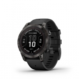 Garmin FENIX 7 PRO SAPPHIRE SOLAR, szrke DLC titnium, fekete szilikon szjjal